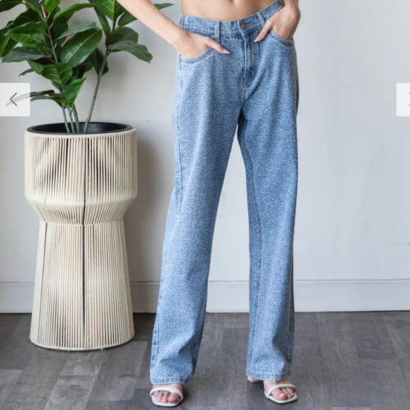 Oli and Hali “ Dolly ” Oli & Hali RHINESTONE EMBELLISHED DENIM JEANS 39 - Picture 1 of 9